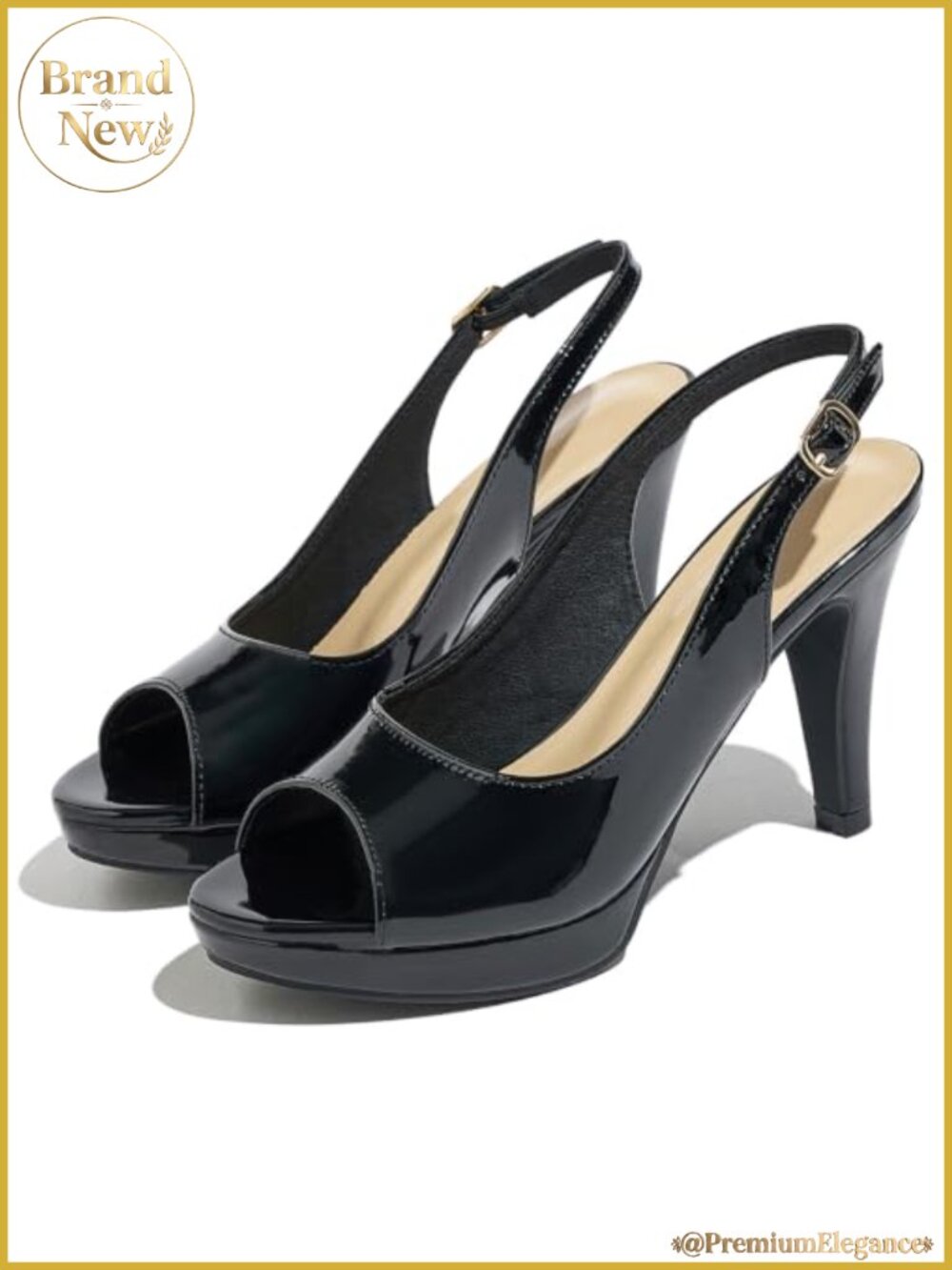 Women's Chunky Cone Heel Pumps Wraparound Ankle Strap Round Toe